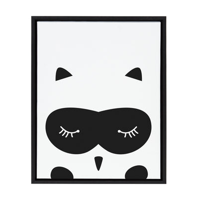 Sylvie Modern Baby Owl Framed Canvas by kateandlaurel - main product image for Resin Society