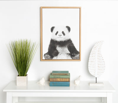 Sylvie Panda Framed Canvas by Simon Te Tai by kateandlaurel - product image 10 for Resin Society