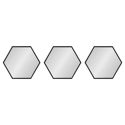 Rhodes Framed Hexagon Wall Mirror Set by kateandlaurel - product image 3 for Resin Society