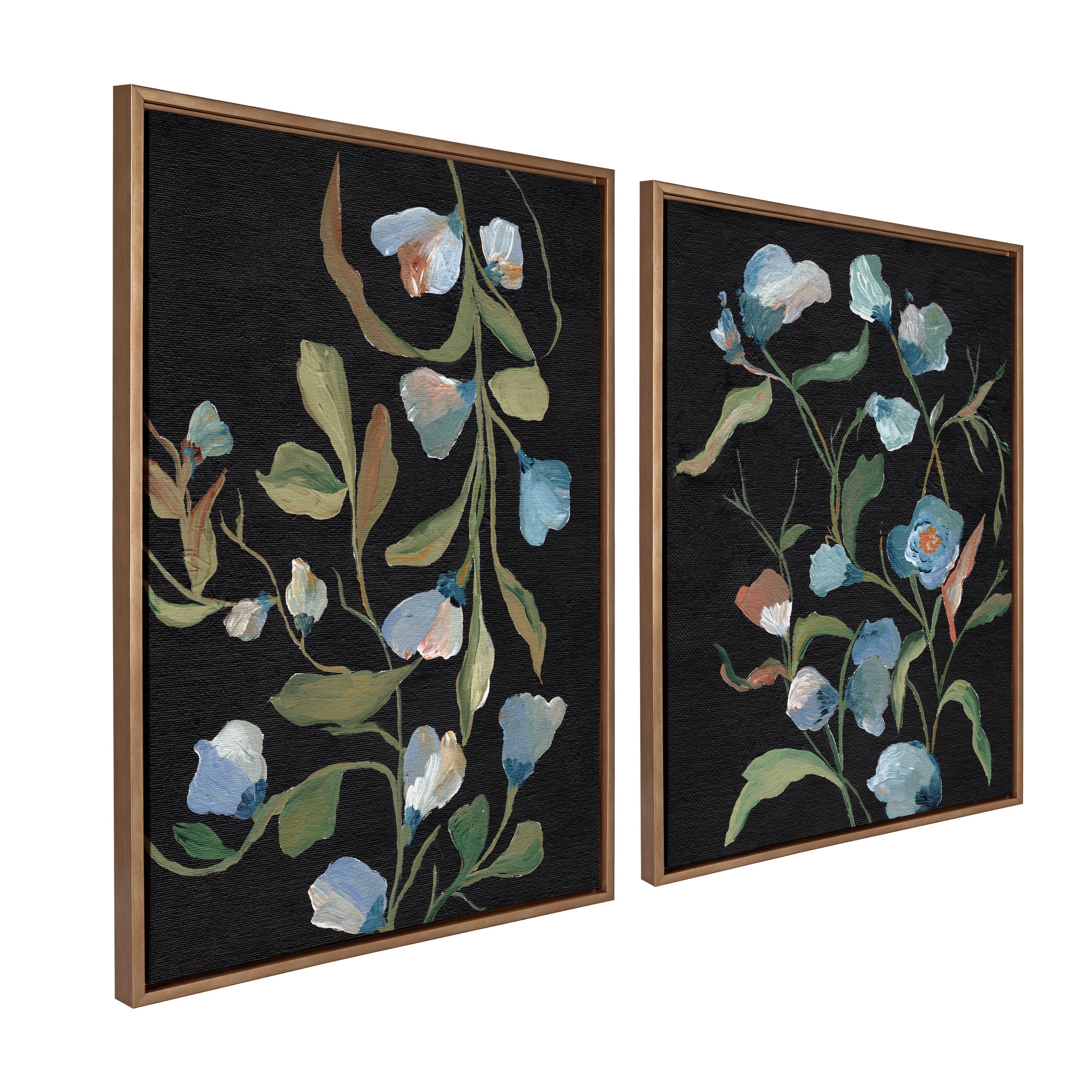 Sylvie Foliage I and Foliage III Framed Canvas Art Set by Nikita Jariwala