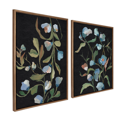 Sylvie Foliage I and Foliage III Framed Canvas Art Set by Nikita Jariwala
