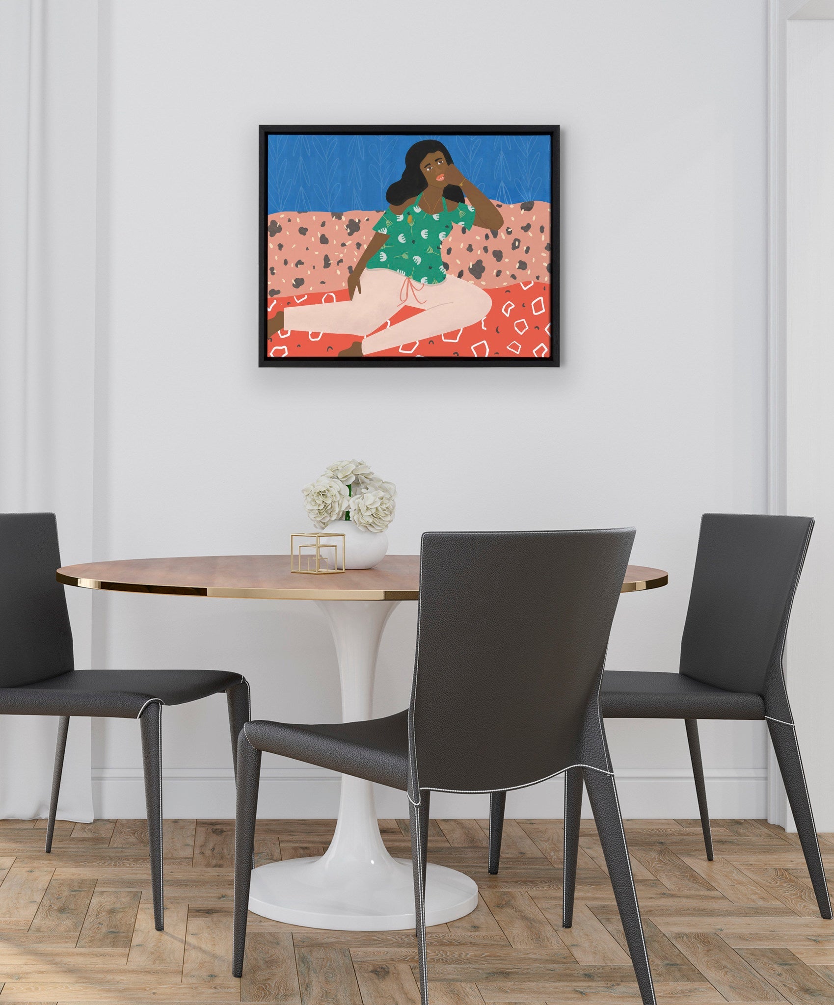 Sylvie At Home Framed Canvas by kateandlaurel - product image 6 for Resin Society