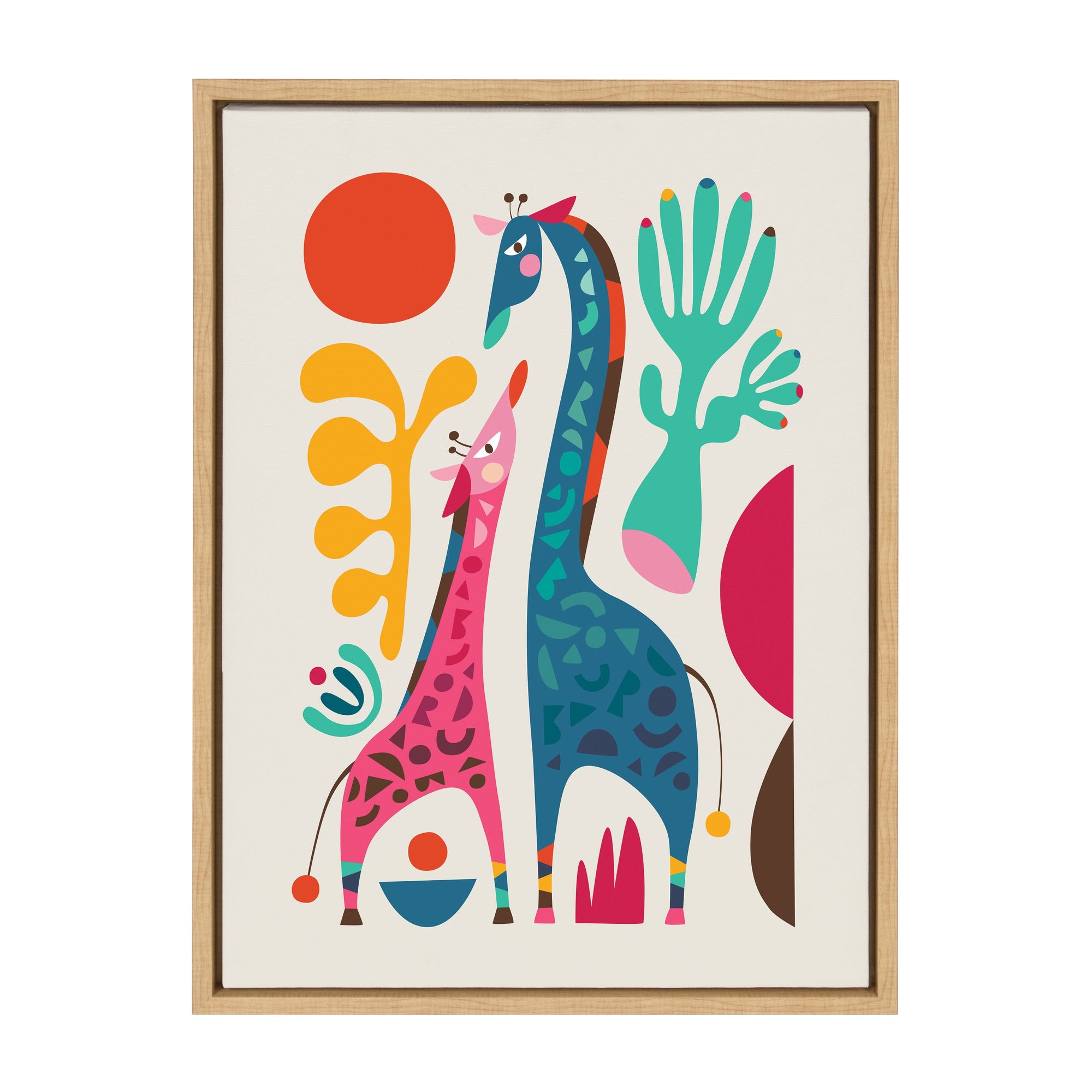Sylvie Giraffe Love Framed Canvas by kateandlaurel - product image 9 for Resin Society
