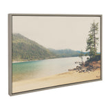 Sylvie Lake Tahoe California Mountain Sand Harbor Framed Canvas by kateandlaurel - product image 12 for Resin Society