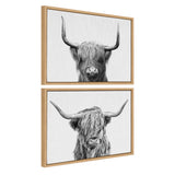 Sylvie Highland and Highland Cow 2 Framed Canvas by kateandlaurel - product image 7 for Resin Society
