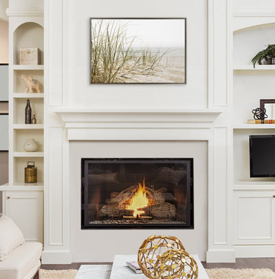 Sylvie Calming Beach Grass Framed Canvas by The Creative Bunch Studio
