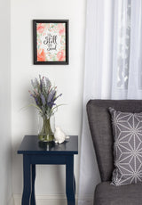 Sylvie Be Still Floral Watercolor Art Framed Canvas by kateandlaurel - product image 4 for Resin Society