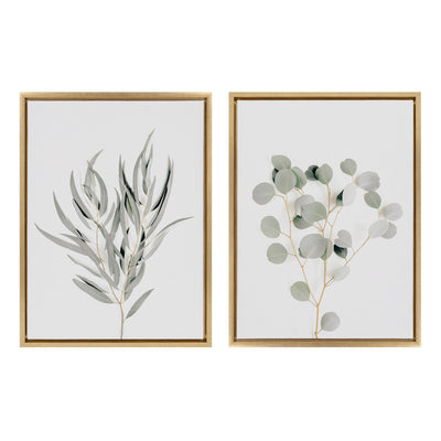 Sylvie Neutral Botanical 1 and 2 Framed Canvas Set by The Creative by kateandlaurel - product image 9 for Resin Society