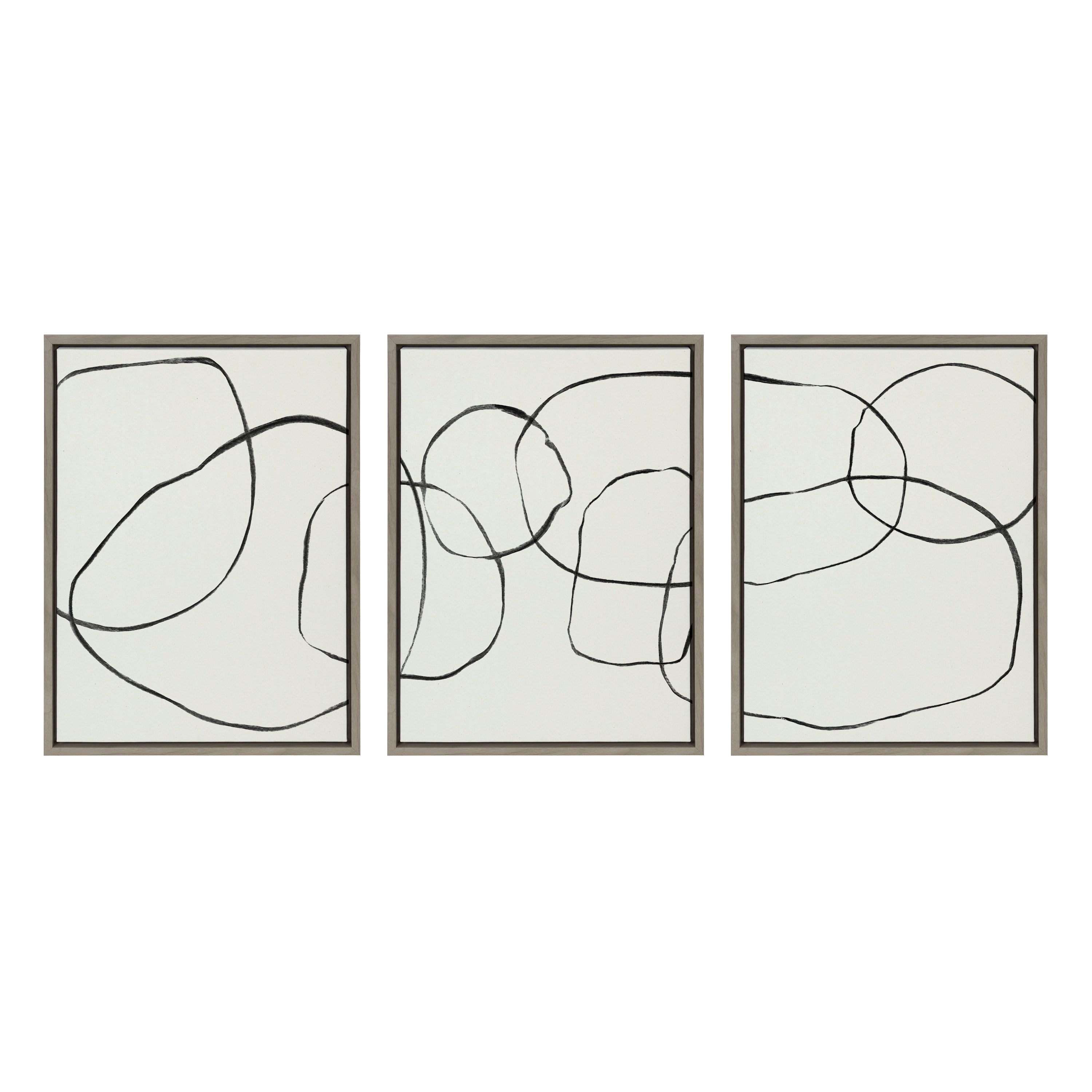 Sylvie Dancing Circles BW Framed Canvas by kateandlaurel - product image 8 for Resin Society