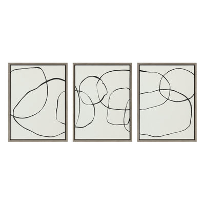 Sylvie Dancing Circles BW Framed Canvas by kateandlaurel - product image 8 for Resin Society