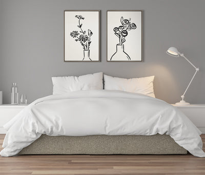 Sylvie Still Life Flowers in Vase Framed Canvas Set by The Creative by kateandlaurel - product image 4 for Resin Society