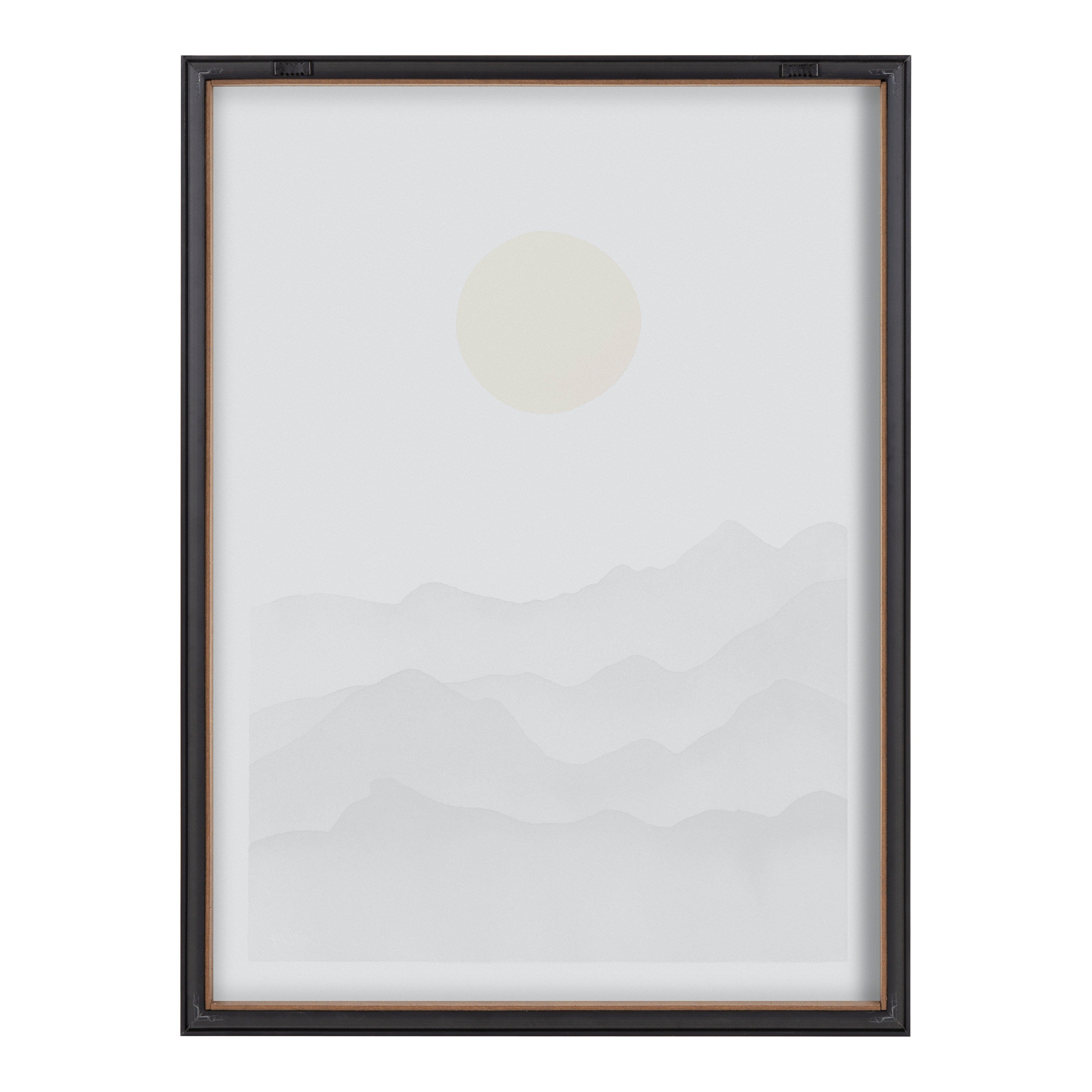 Blake Black Yellow Mountain Range Silhouette Framed Printed Glass by kateandlaurel - product image 6 for Resin Society