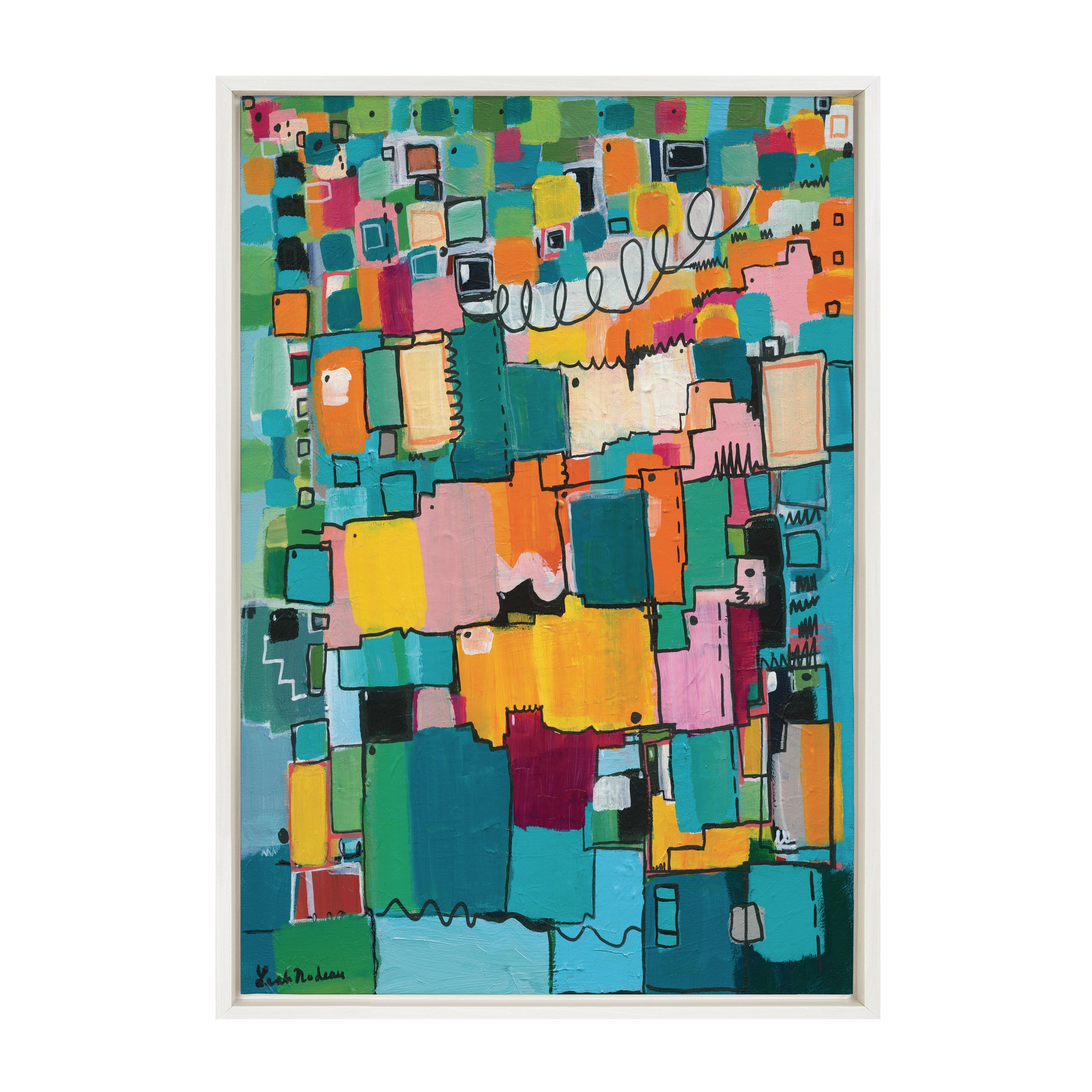 Sylvie Afternoon Delight Framed Canvas by Leah Nadeau by kateandlaurel - product image 9 for Resin Society