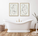 Sylvie Going in Circles Framed Textured Canvas Set