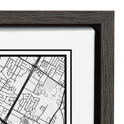 Sylvie Austin Modern Map Framed Canvas by kateandlaurel - product image 3 for Resin Society