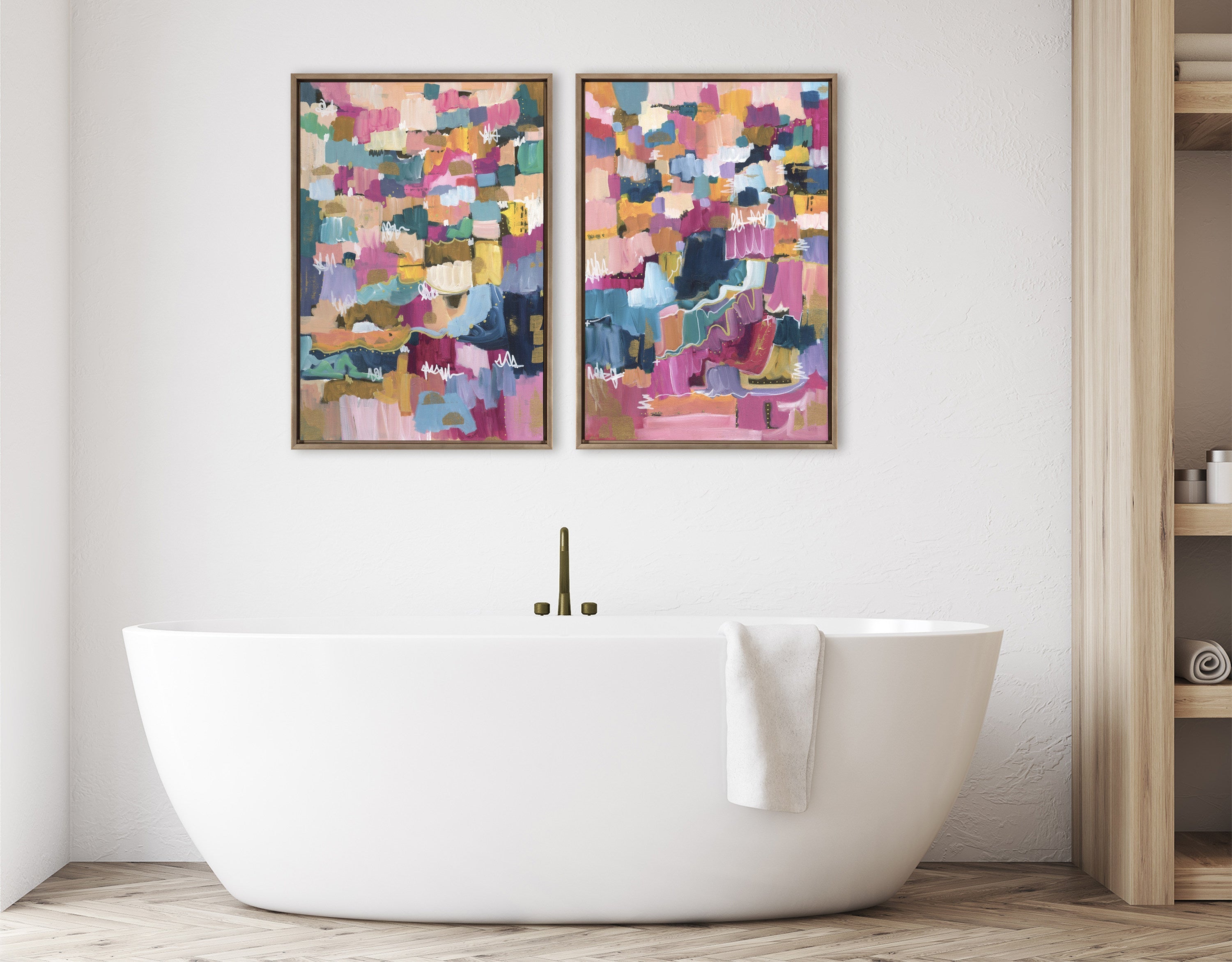 Sylvie Applause Framed Canvas Set by Leah Nadeau by kateandlaurel - product image 16 for Resin Society