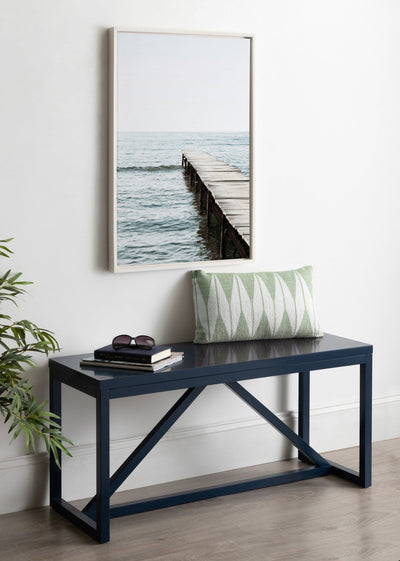 Sylvie White Lake Pier Framed Canvas by Amy Peterson by kateandlaurel - product image 5 for Resin Society
