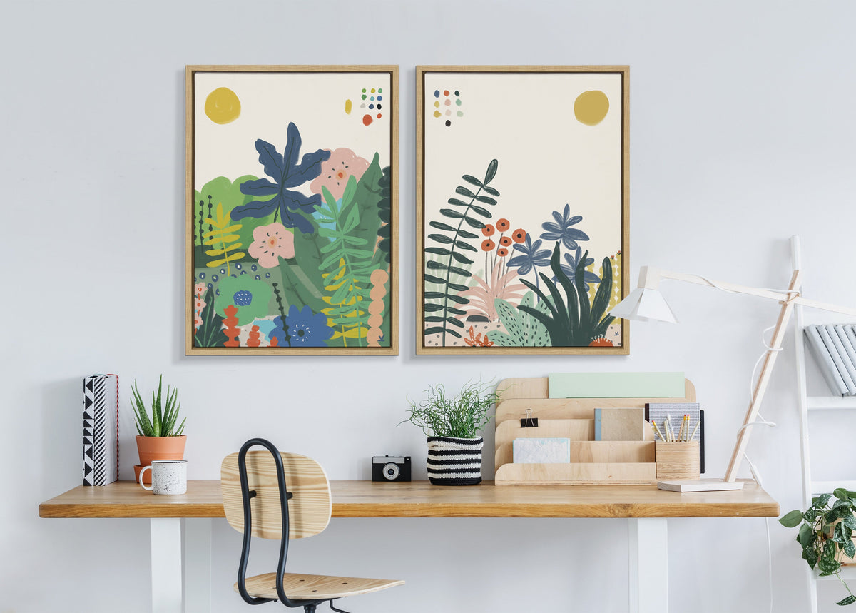Sylvie Zen Garden 2 Framed Canvas by kateandlaurel - product image 4 for Resin Society