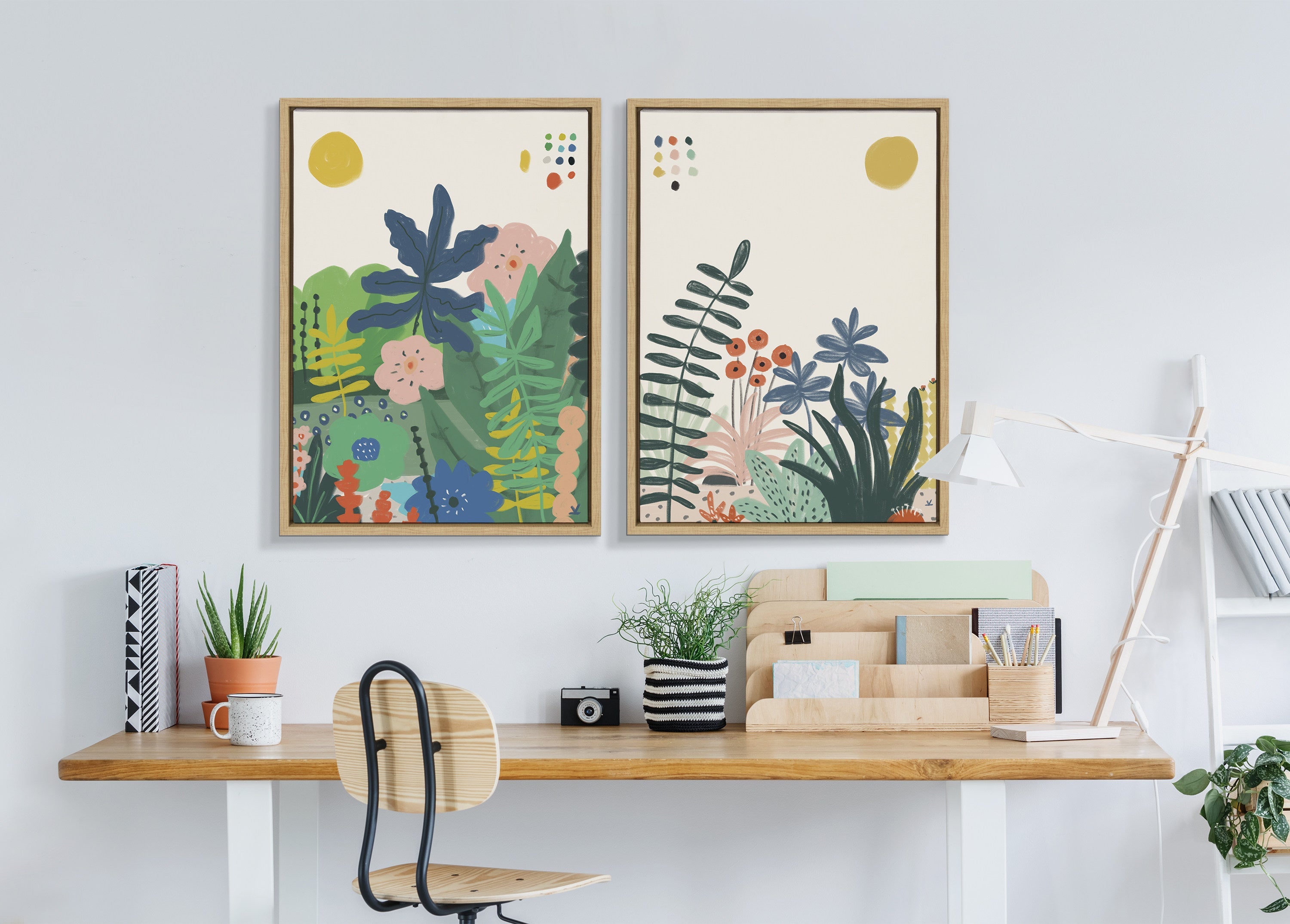 Sylvie Zen Garden 2 Framed Canvas by kateandlaurel - product image 4 for Resin Society