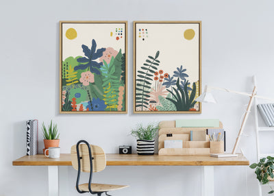 Sylvie Zen Garden 2 Framed Canvas by kateandlaurel - product image 4 for Resin Society