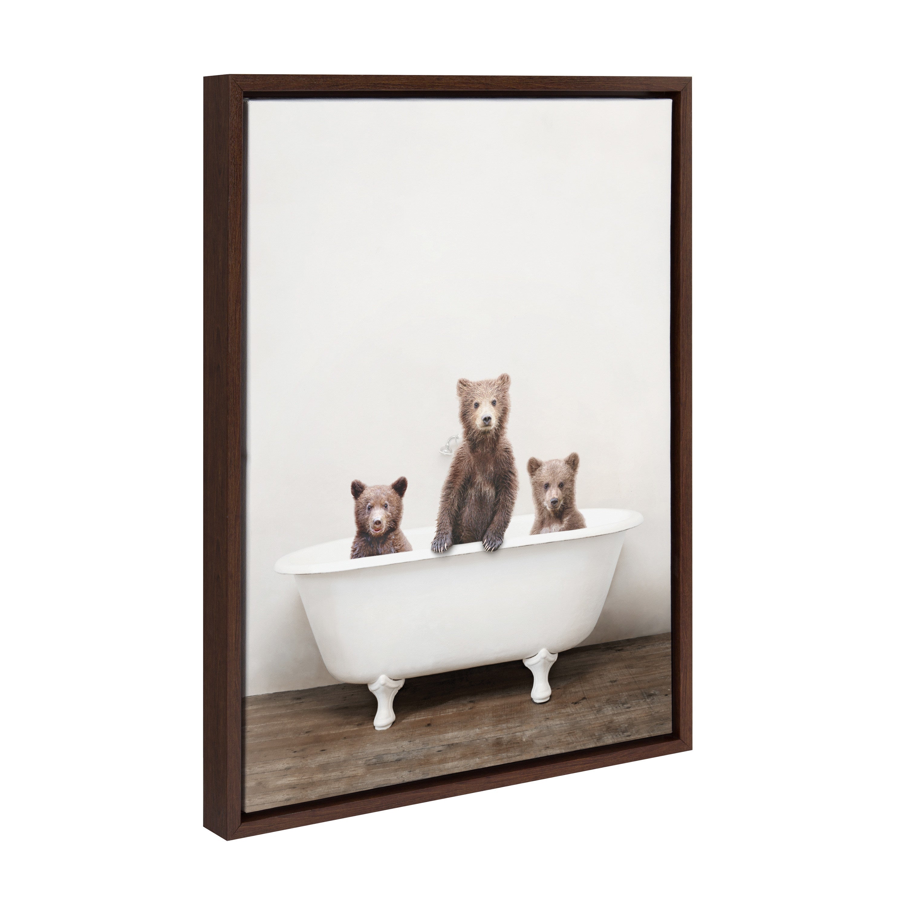 Sylvie Three Little Bears in Vintage Bathtub Framed Canvas by kateandlaurel - product image 13 for Resin Society