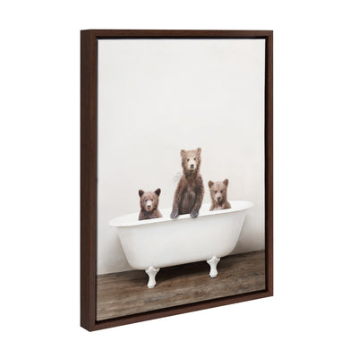 Sylvie Three Little Bears in Vintage Bathtub Framed Canvas by kateandlaurel - product image 13 for Resin Society