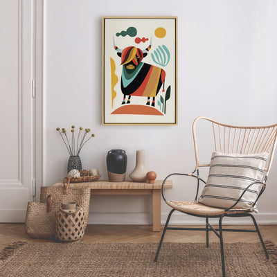 Sylvie Cow Framed Canvas by kateandlaurel - product image 11 for Resin Society