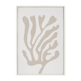 Sylvie Abstract Coral Coastal Beige Framed Canvas by kateandlaurel - product image 2 for Resin Society
