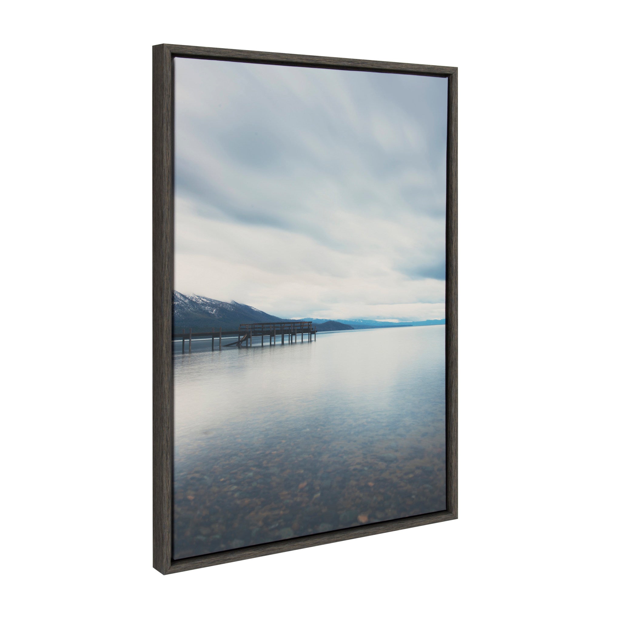 Sylvie Lake Tahoe Reflections Framed Canvas by Laura Evans by kateandlaurel - product image 2 for Resin Society