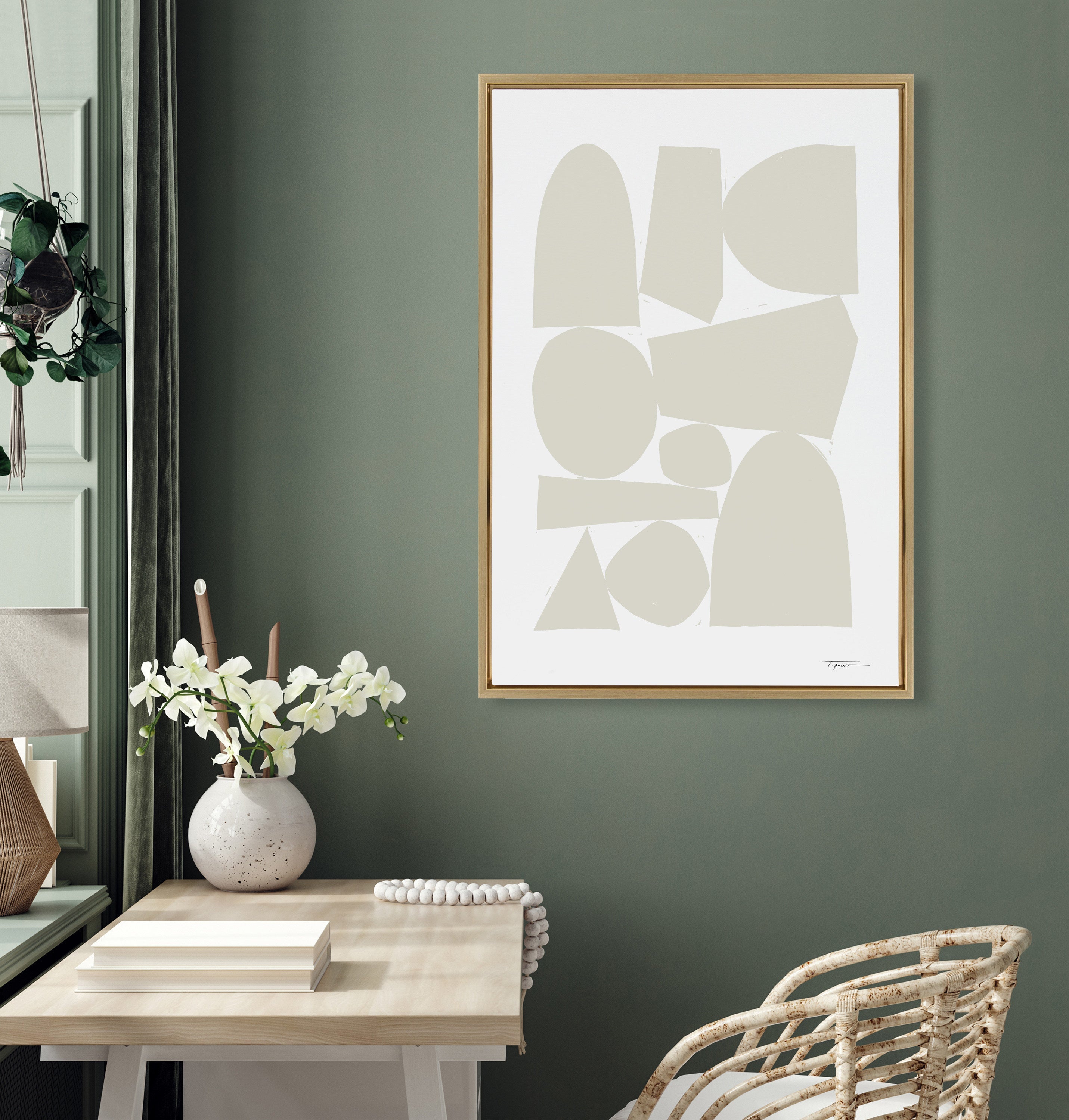 Sylvie Constructed II Neutral Framed Canvas by kateandlaurel - product image 4 for Resin Society