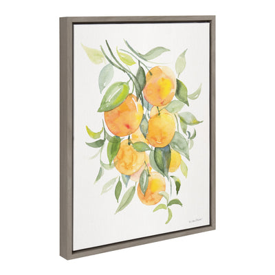 Sylvie Orange Citrus Framed Canvas by kateandlaurel - product image 2 for Resin Society