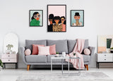 Sylvie Fashion Girl Framed Canvas Set by Kendra Dandy of Bouffants and by kateandlaurel - product image 6 for Resin Society