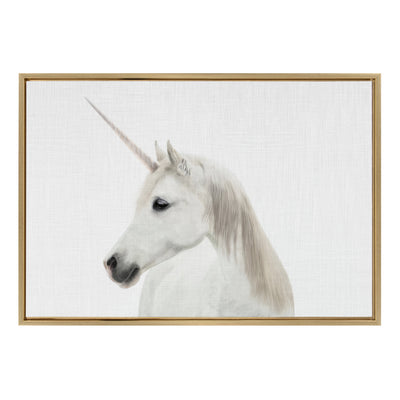 Sylvie Unicorn Framed Canvas by Simon Te of Tai Prints by kateandlaurel - product image 6 for Resin Society