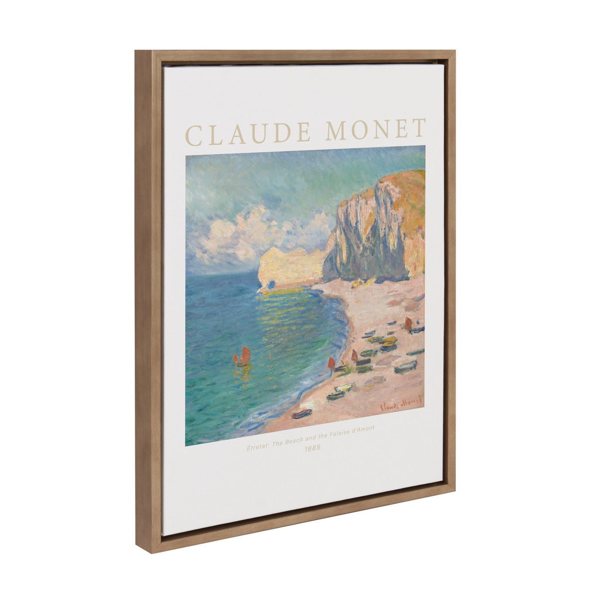 Sylvie Poster Claude Monet Étretat The Beach and the Falaise d’Amont by kateandlaurel - main product image for Resin Society