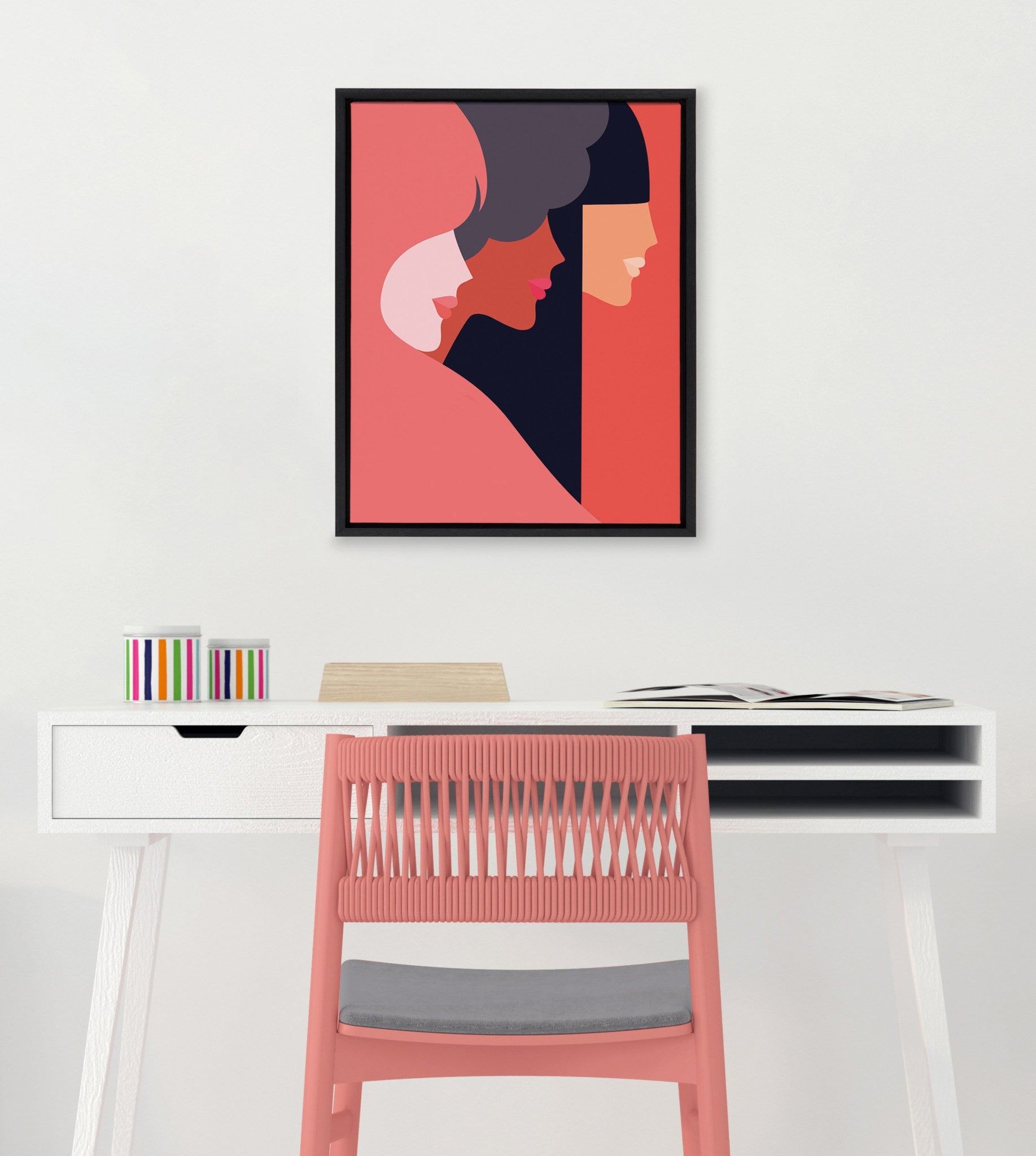 Sylvie We Can Framed Canvas by kateandlaurel - product image 8 for Resin Society