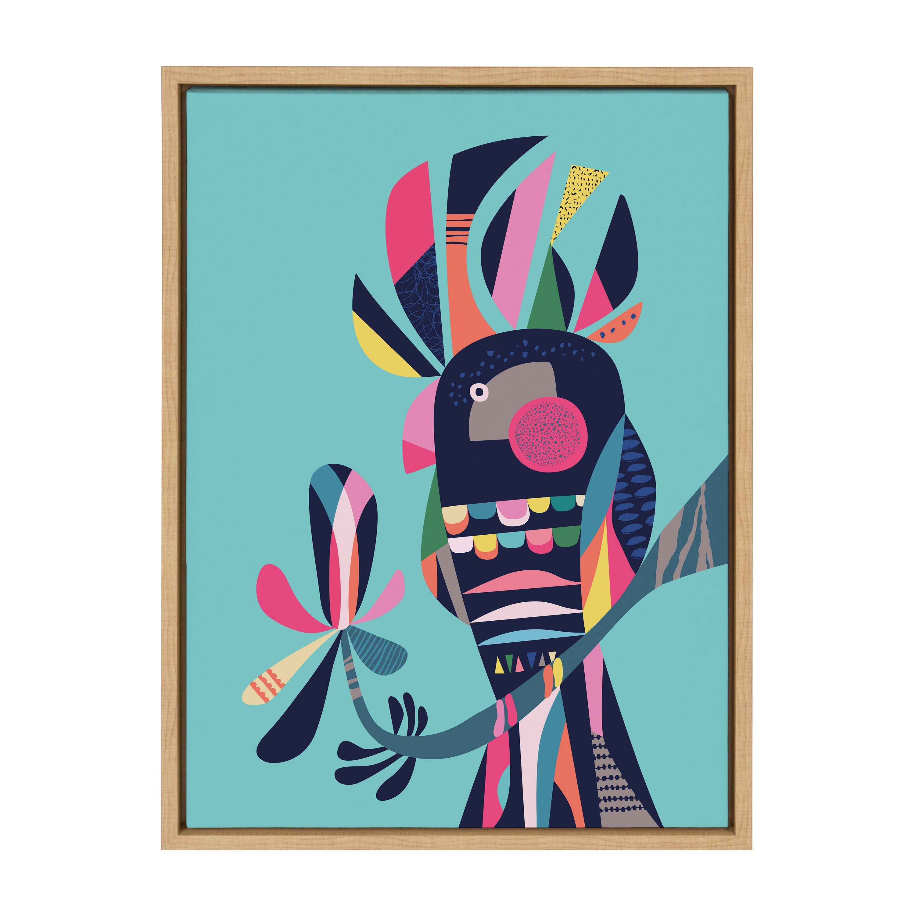 Sylvie Cockatoo Framed Canvas by kateandlaurel - product image 9 for Resin Society