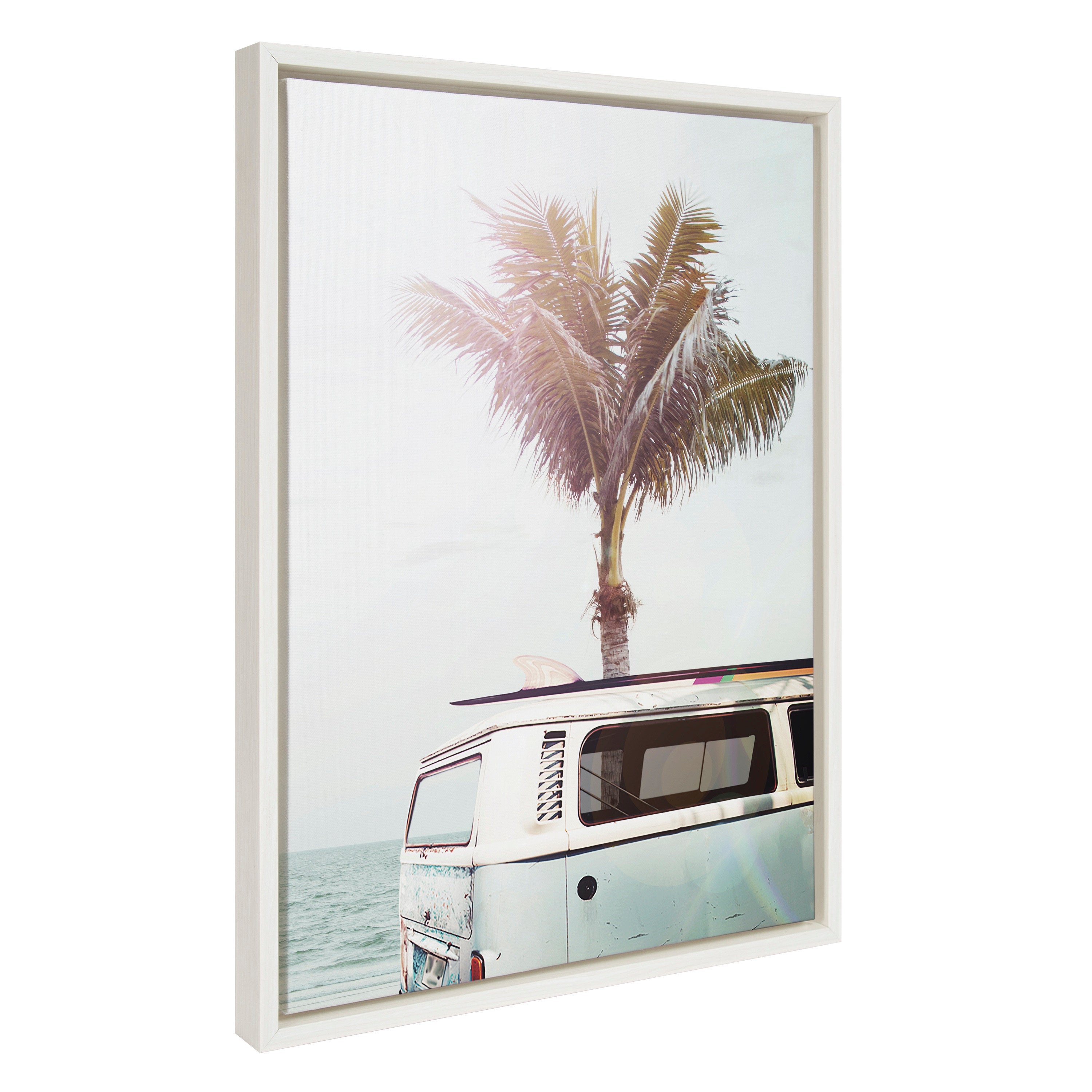 Sylvie Blue Beach Van Framed Canvas by Amy Peterson Art Studio by kateandlaurel - product image 11 for Resin Society