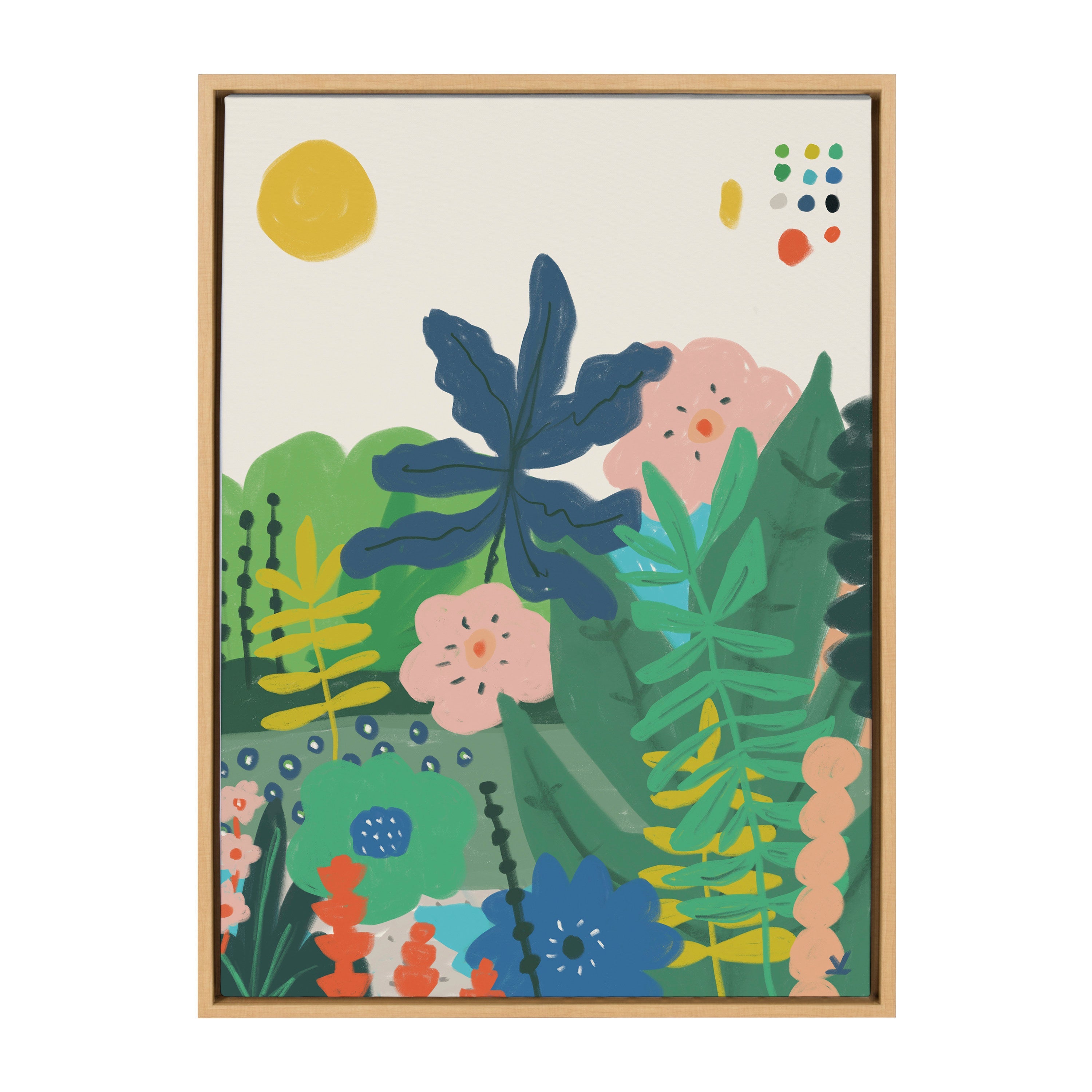 Sylvie Zen Garden 1 Framed Canvas by kateandlaurel - product image 15 for Resin Society