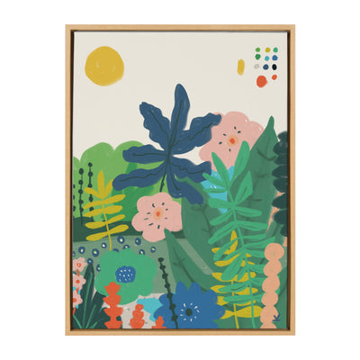Sylvie Zen Garden 1 Framed Canvas by kateandlaurel - product image 15 for Resin Society