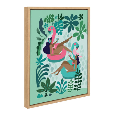 Sylvie Mid Century Modern Girl Friends Framed Canvas by kateandlaurel - product image 10 for Resin Society