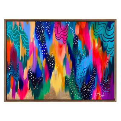 Sylvie EV Brushstroke 128 Framed Canvas by Jessi Raulet