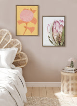 Sylvie Pink Protea Flower Framed Canvas by Amy Peterson by kateandlaurel - product image 17 for Resin Society