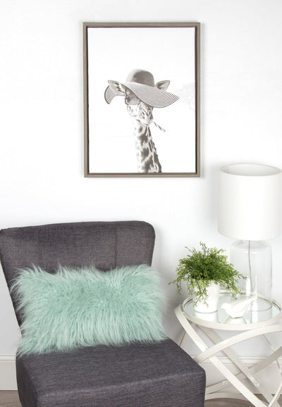 Sylvie Sarifa Giraffe Framed Canvas by Simon Te of Tai Prints by kateandlaurel - product image 5 for Resin Society
