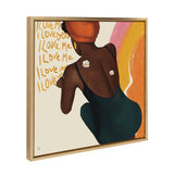 Sylvie I Love Me I Love You Framed Canvas by kateandlaurel - product image 2 for Resin Society