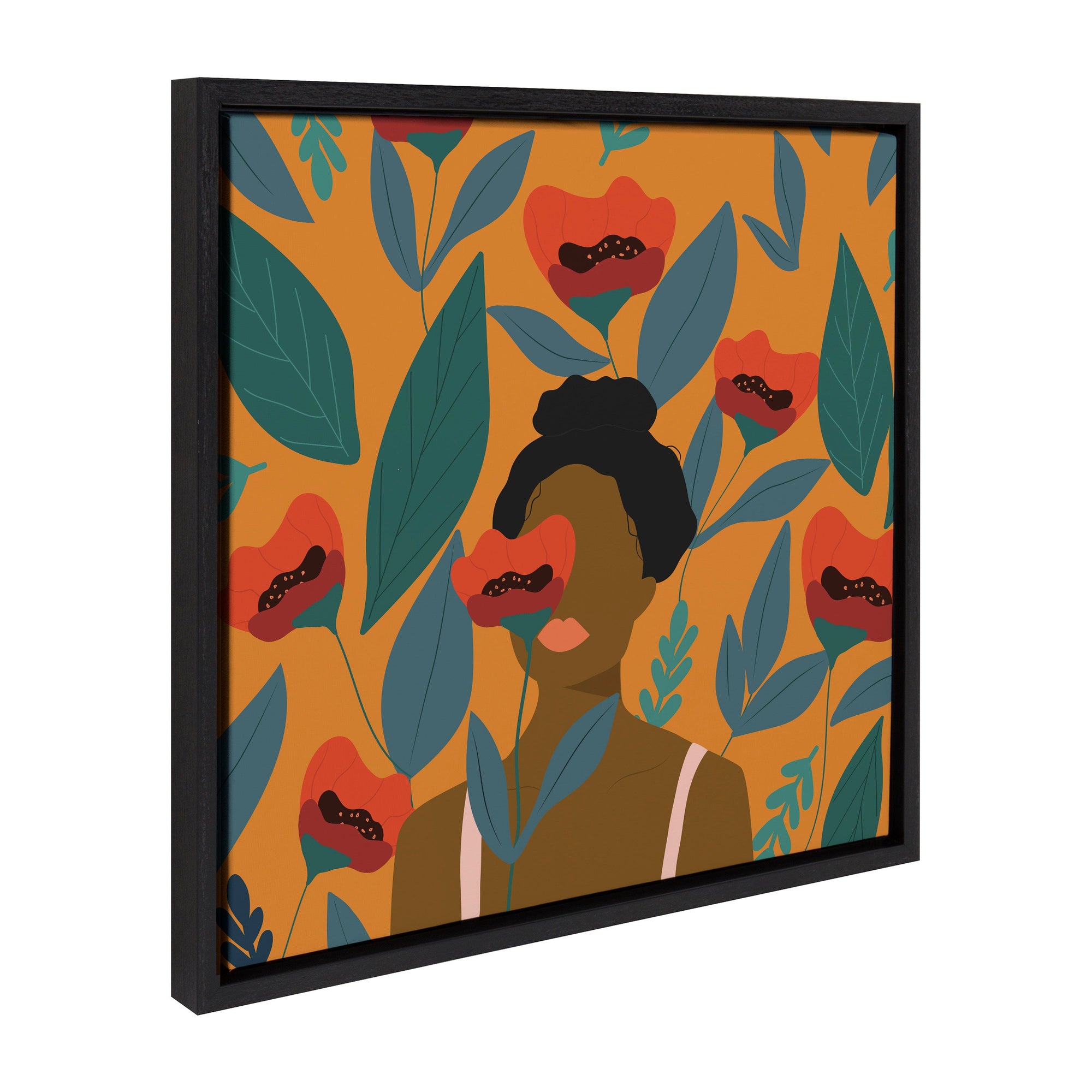 Sylvie Smell the Roses Framed Canvas by kateandlaurel - main product image for Resin Society