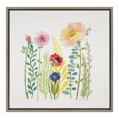 Sylvie Flowers and Ferns Framed Canvas by kateandlaurel - product image 11 for Resin Society
