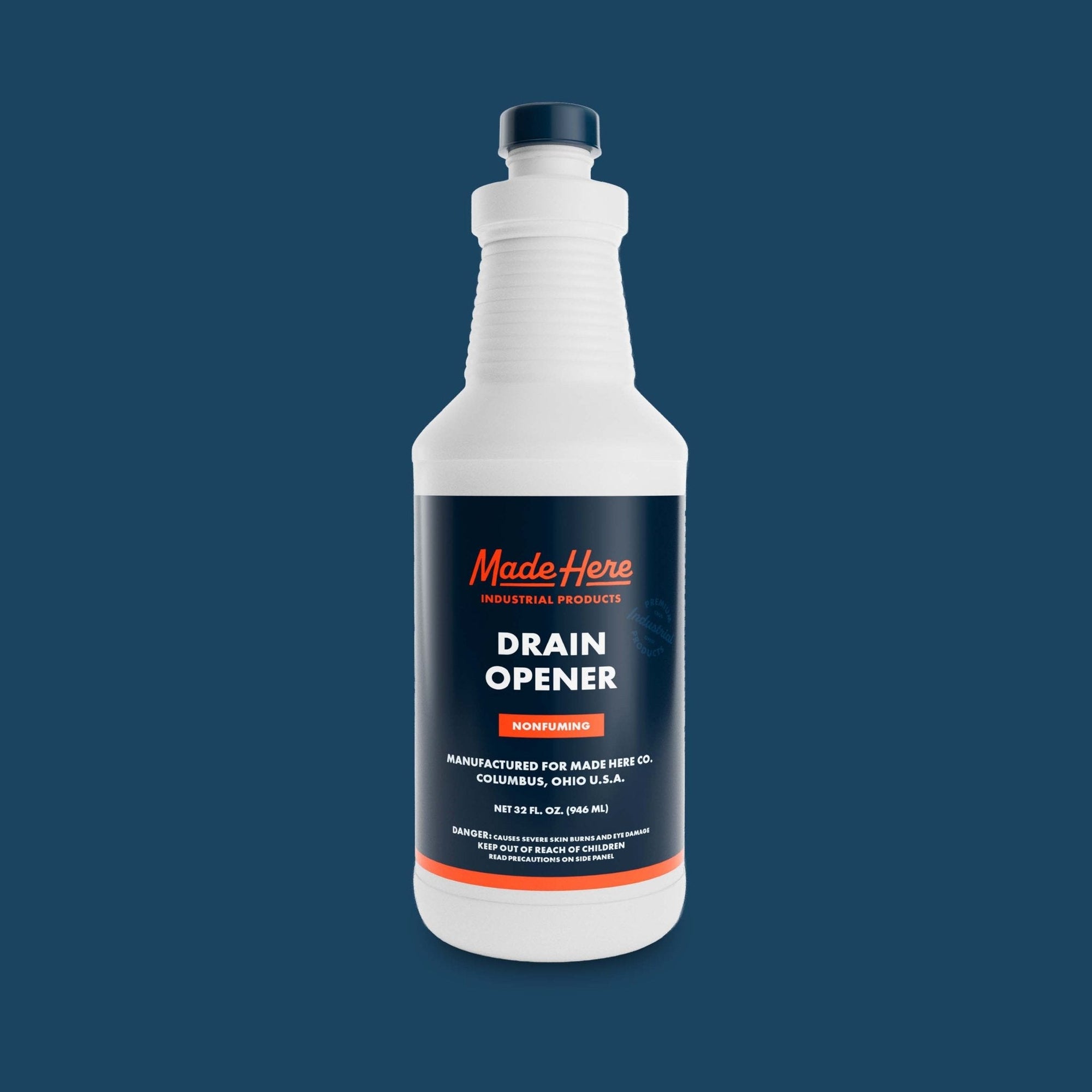 Bottles of Quick-Acting Liquid Drain Opener by Made Here Industrial Products