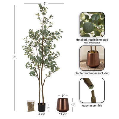 Eudora Faux Eucalyptus Tree - Kate and Laurel