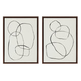Sylvie Going in Circles Framed Textured Canvas Set