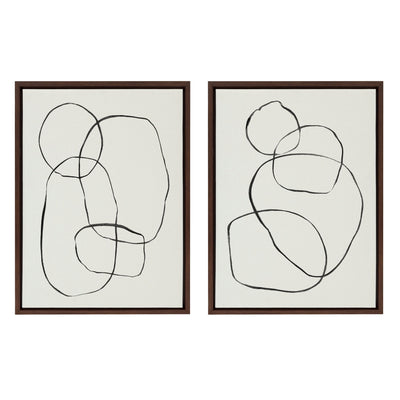 Sylvie Going in Circles Framed Textured Canvas Set